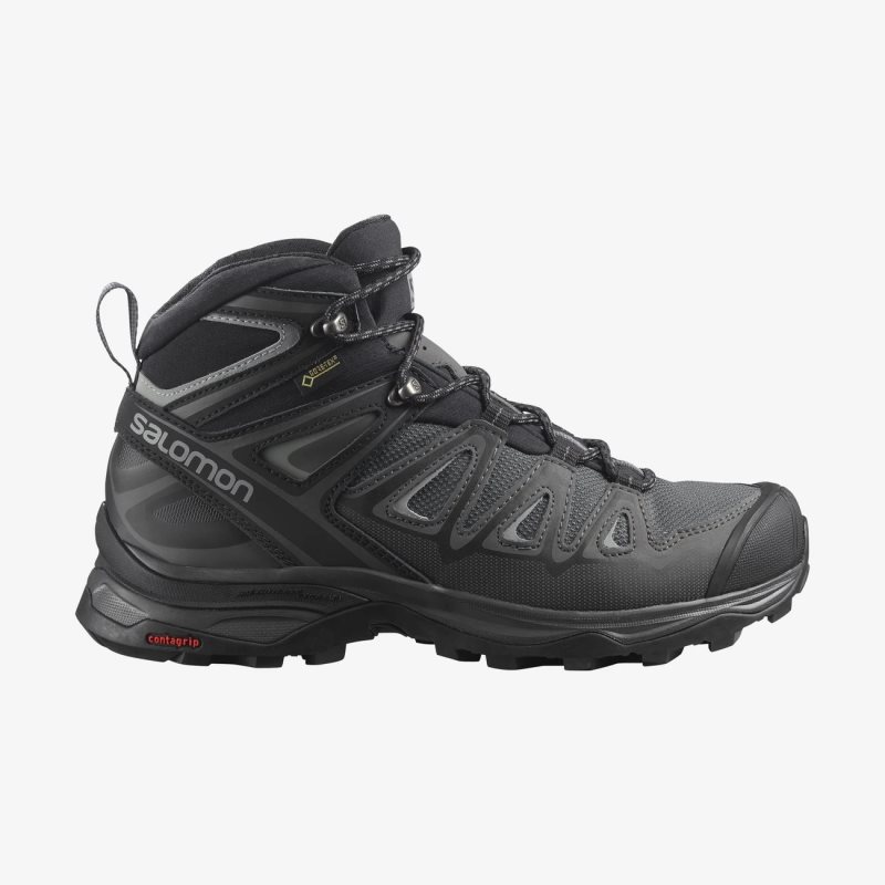 Women\'s Salomon X ULTRA 3 MID GORE-TEX Hiking Boots Black | SA80536-183