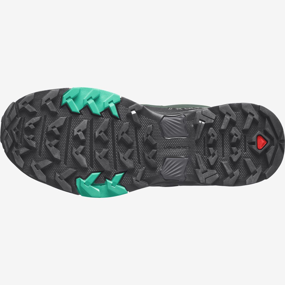 Women's Salomon X ULTRA 4 GORE-TEX Hiking Shoes Green/Black/Mint | SA20186-645