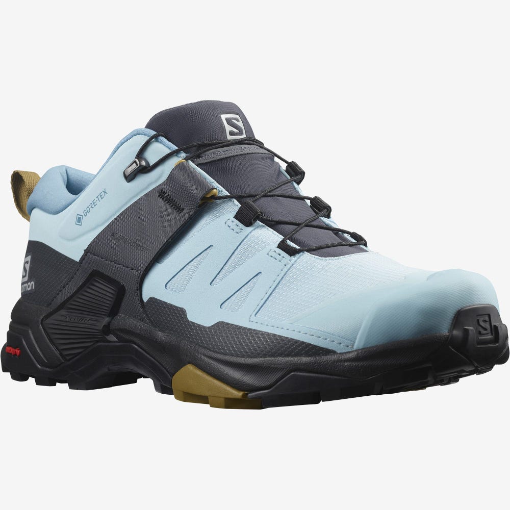 Women's Salomon X ULTRA 4 GORE-TEX Hiking Shoes Blue/Black | SA98756-168