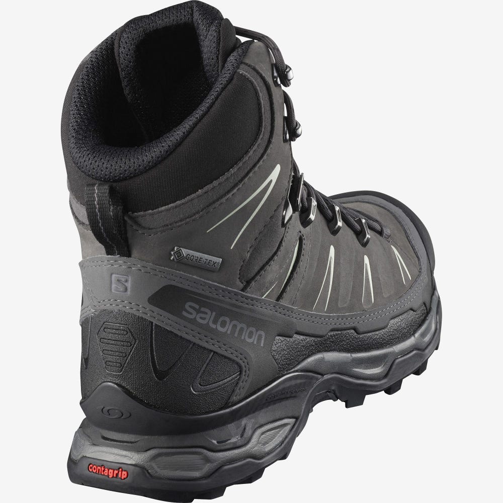 Women's Salomon X ULTRA TREK GORE-TEX Hiking Boots Black/Grey | SA76801-891