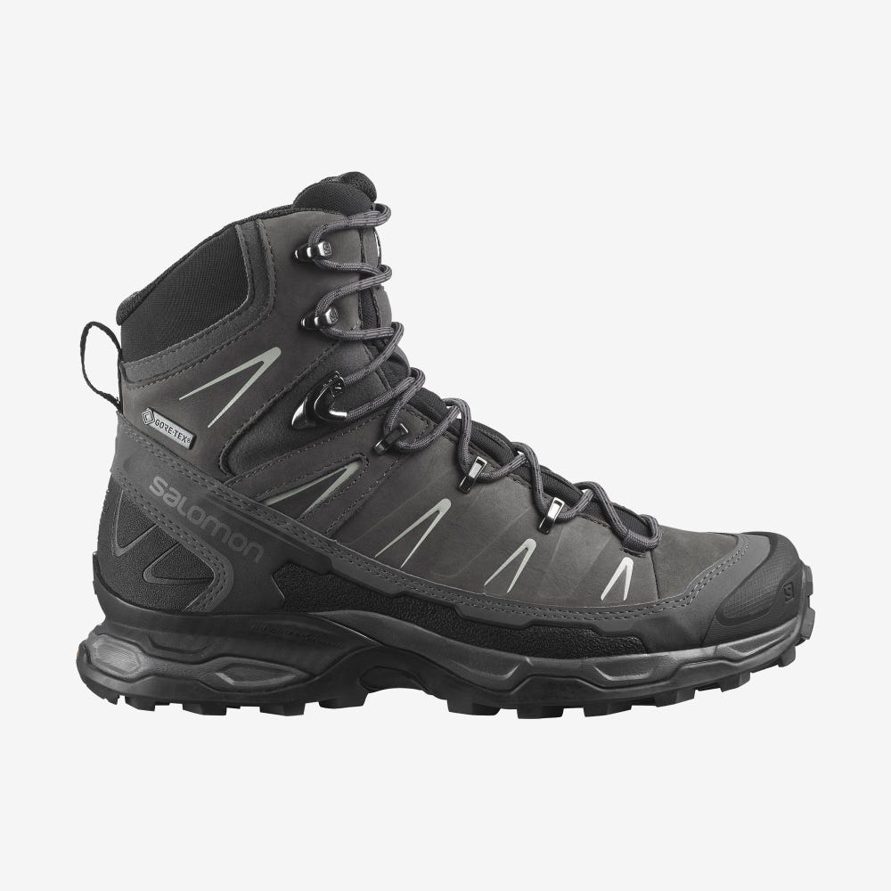 Women\'s Salomon X ULTRA TREK GORE-TEX Hiking Boots Black/Grey | SA76801-891