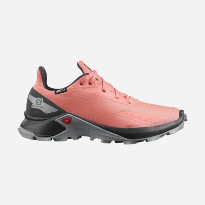 Kids' Salomon ALPHACROSS BLAST CLIMASALOMON™ WATERPROOF Trail Running Shoes Coral | SA40169-915