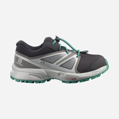 Kids' Salomon SENSE CLIMASALOMON™ WATERPROOF Running Shoes Black/Blue | SA04628-739