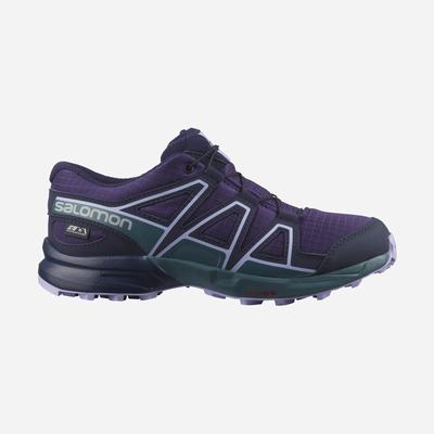 Kids' Salomon SPEEDCROSS CLIMASALOMON™ WATERPROOF Hiking Boots Purple/Blue/Lavender | SA51436-150