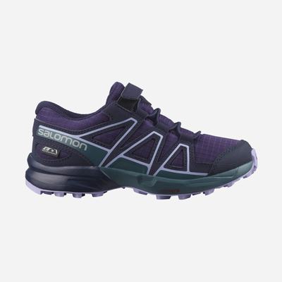 Kids' Salomon SPEEDCROSS CLIMASALOMON™ WATERPROOF Trail Running Shoes Purple/Blue/Lavender | SA96105-623