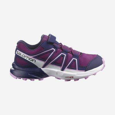 Kids' Salomon SPEEDCROSS Trail Running Shoes Purple/Blue/Purple | SA85327-810