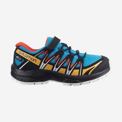 Kids' Salomon XA PRO 3D CSWP K Trail Running Shoes Blue/Black/ Apricot | SA86791-034