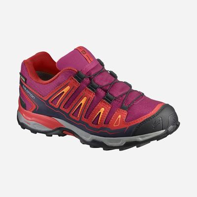 Kids' Salomon X-ULTRA MID GORE-TEX Hiking Boots Red/Light | SA50237-412