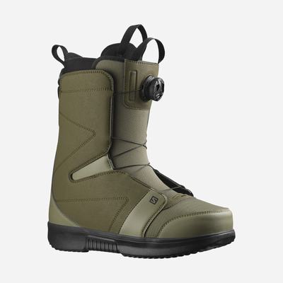 Men's Salomon FACTION BOA Snowboard Boots Olive/Black | SA10675-629