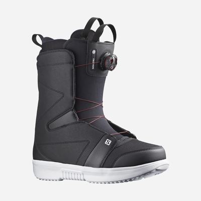 Men's Salomon FACTION BOA Snowboard Boots Black/White | SA34675-618