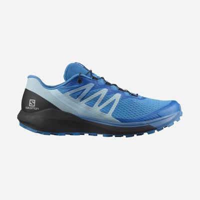 Men's Salomon SENSE RIDE 4 Trail Running Shoes Blue/Black/Blue | SA74231-549