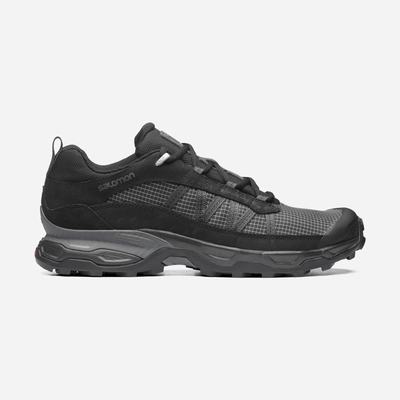 Men's Salomon SHELTER LOW LEATHER Sneakers Black | SA37954-792