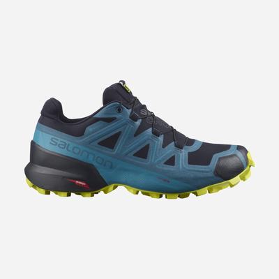 Men's Salomon SPEEDCROSS 5 GORE-TEX Trail Running Shoes Navy/Blue | SA32197-704