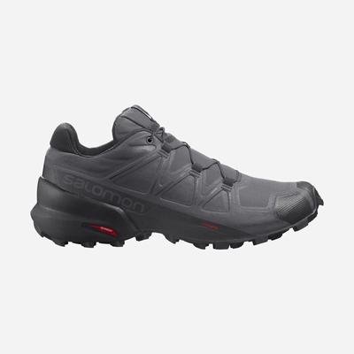 Men's Salomon SPEEDCROSS 5 Trail Running Shoes Grey/Black | SA25043-675