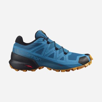 Men's Salomon SPEEDCROSS 5 Trail Running Shoes Blue | SA82309-609