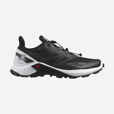 Men's Salomon SUPERCROSS BLAST Trail Running Shoes Black/White/Black | SA05137-520