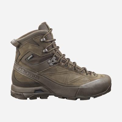 Men's Salomon X ALP GORE-TEX FORCES Tactical Boots Brown | SA49801-830