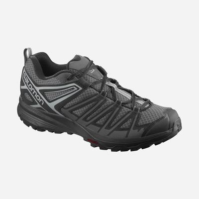 Men's Salomon X CREST Hiking Shoes Grey/Black | SA59210-185