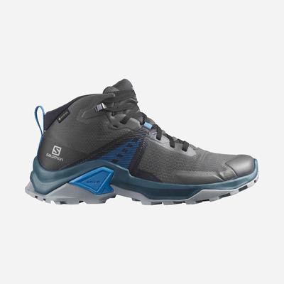 Men's Salomon X RAISE 2 MID GORE-TEX Hiking Boots Grey/Black | SA25916-379