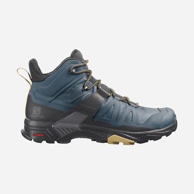 Men's Salomon X ULTRA 4 MID GORE-TEX Hiking Boots Blue/Black | SA03842-780