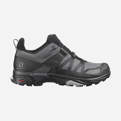 Men's Salomon X ULTRA 4 WIDE GORE-TEX Hiking Shoes Grey/Black | SA92765-539