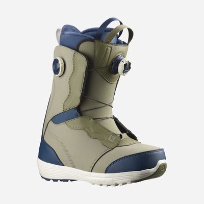 Women's Salomon IVY BOA Snowboard Boots Olive/Deep Green/Blue | SA94576-538