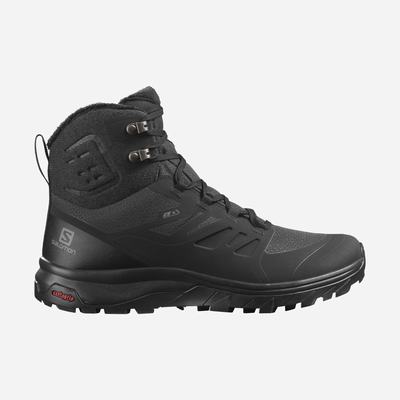 Women's Salomon OUTBLAST THINSULATE™ CLIMASALOMON™ WATERPROOF Hiking Boots Black | SA93516-950