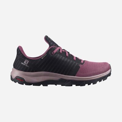 Women's Salomon OUTBOUND PRISM GORE-TEX Hiking Shoes Purple/Black | SA20754-703