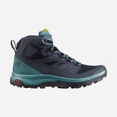 Women's Salomon OUTLINE MID GORE-TEX Hiking Boots Navy | SA47053-016