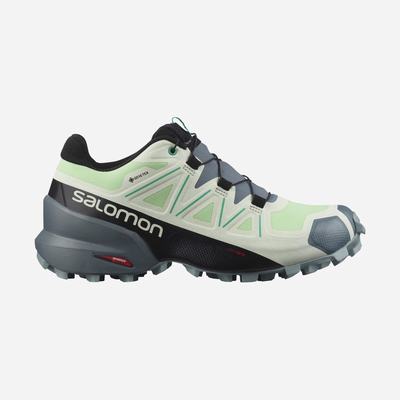 Women's Salomon SPEEDCROSS 5 GORE-TEX Trail Running Shoes Green/Peacock Green | SA10354-480