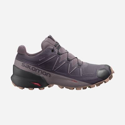 Women's Salomon SPEEDCROSS 5 GORE-TEX Trail Running Shoes Purple | SA52193-194