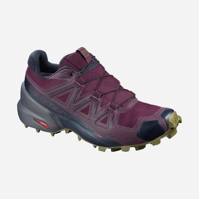 Women's Salomon SPEEDCROSS 5 Trail Running Shoes Purple/Olive | SA89214-237