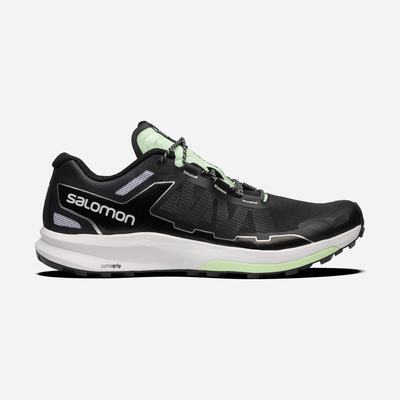 Women's Salomon ULTRA RAID Sneakers Black/White/Green | SA38075-694