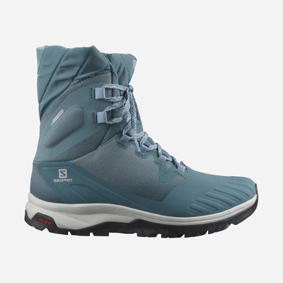 Women's Salomon VAYA POWDER TS CSWP Winter Boots Blue/Black | SA63845-034