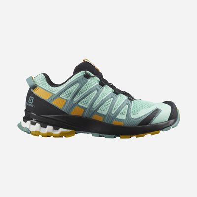 Women's Salomon XA PRO 3D v8 Hiking Shoes Green | SA15289-538