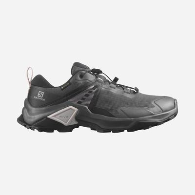 Women's Salomon X RAISE 2 GORE-TEX Hiking Shoes Grey/Black | SA12594-498