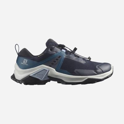 Women's Salomon X RAISE 2 GORE-TEX Hiking Shoes Navy/Blue | SA98413-789