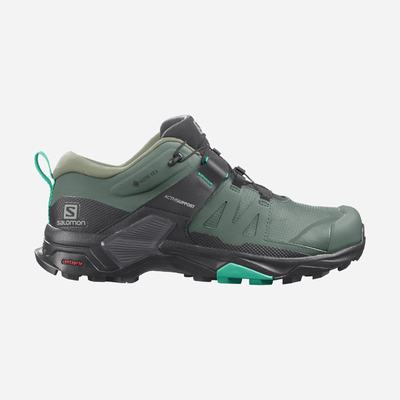 Women's Salomon X ULTRA 4 GORE-TEX Hiking Shoes Green/Black/Mint | SA20186-645